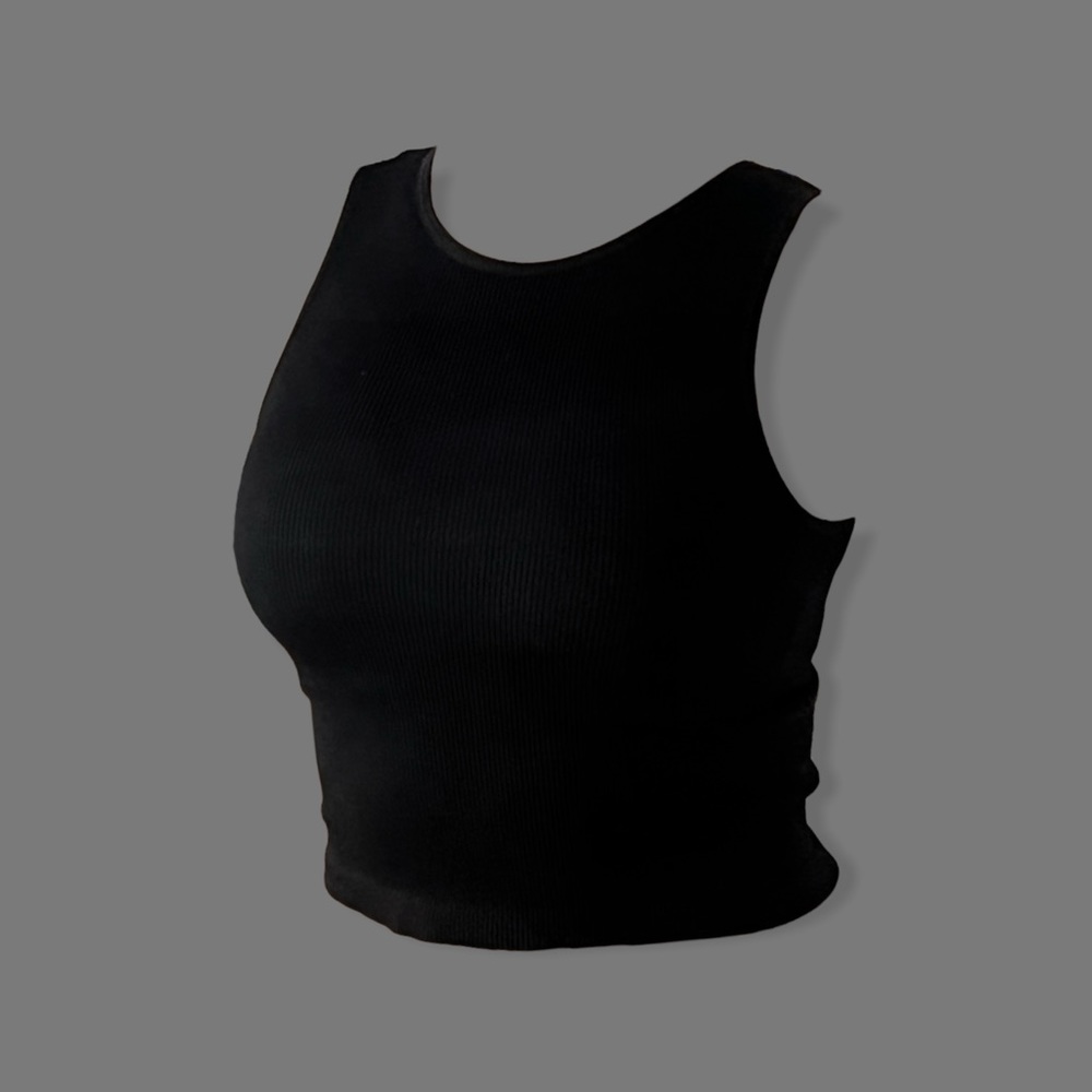 NWOT Black Ribbed Tank Top